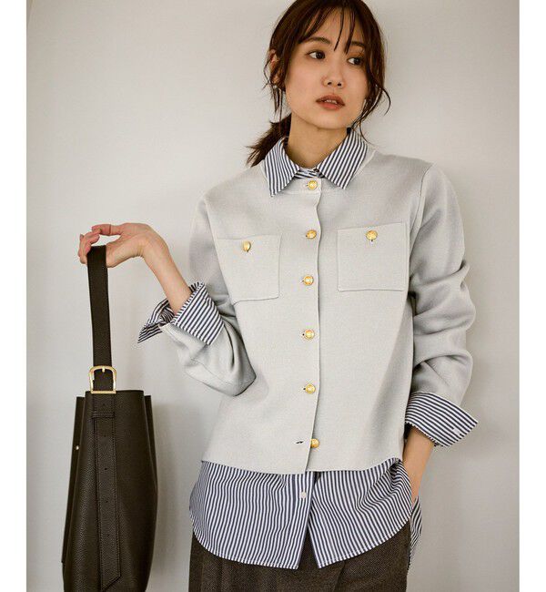 Rope&rsquo;Picnic「ミラノリブ金ボタンニットカーディガン」|カーディガン|