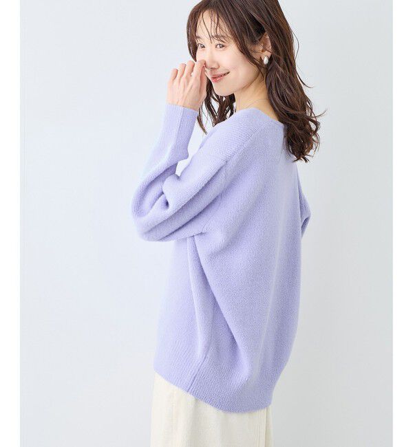 Rope&rsquo;Picnic「【新色追加】スフレニットシリーズ Vネックニットプルオーバー/イージーケア・リンクコーデ」|ニット・セーター|