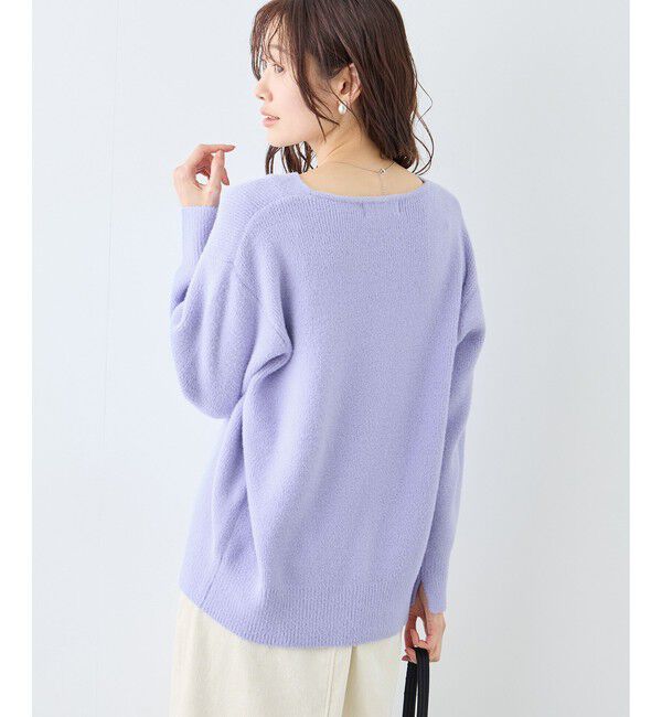 Rope&rsquo;Picnic「【新色追加】スフレニットシリーズ Vネックニットプルオーバー/イージーケア・リンクコーデ」|ニット・セーター|
