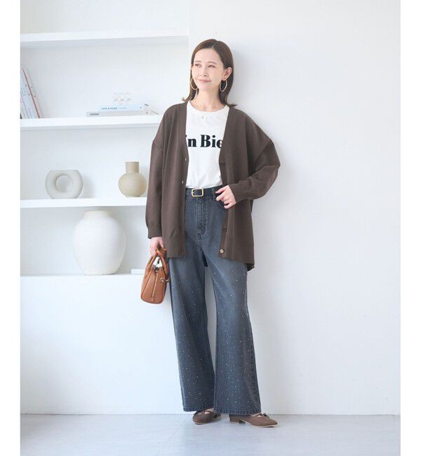 Rope&rsquo;Picnic「Vネックフォルムカーディガン」|カーディガン|