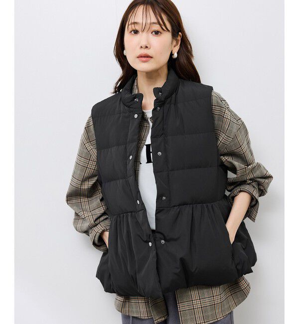 Rope&rsquo;Picnic「【GREEN DOWN/グリーンダウン】ペプラムダウンベスト」|ダウンベスト・ベスト|