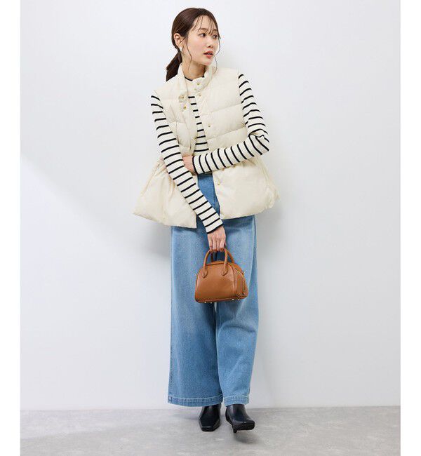 Rope&rsquo;Picnic「【GREEN DOWN/グリーンダウン】ペプラムダウンベスト」|ダウンベスト・ベスト|