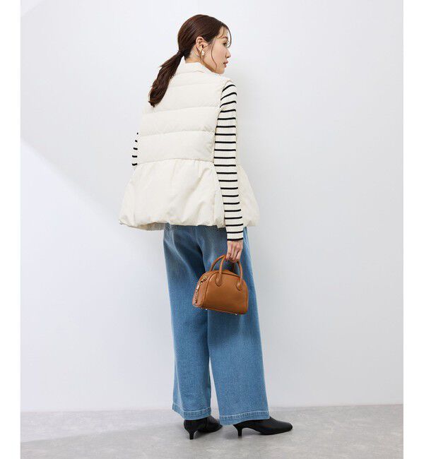 Rope&rsquo;Picnic「【GREEN DOWN/グリーンダウン】ペプラムダウンベスト」|ダウンベスト・ベスト|