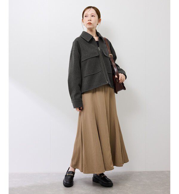 Rope&rsquo;Picnic「ジャージーメルトンシリーズ ポケット付きジップブルゾン/リンクコーデ」|ブルゾン・スタジャン|