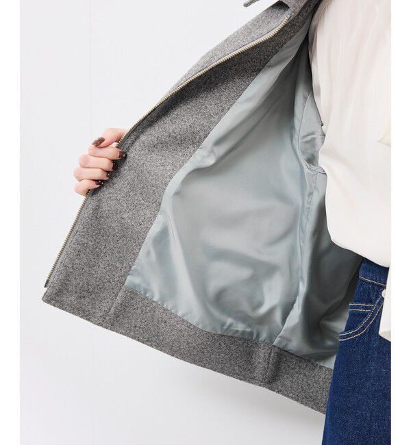 Rope&rsquo;Picnic「ジャージーメルトンシリーズ ポケット付きジップブルゾン/リンクコーデ」|ブルゾン・スタジャン|