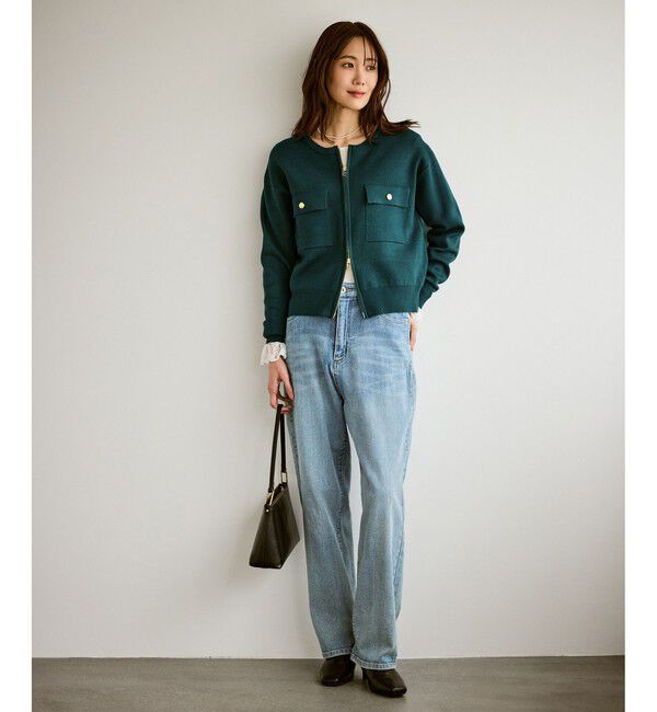 Rope&rsquo;Picnic「【WEB限定】ミラノリブダブルジップニットカーディガン」|カーディガン|