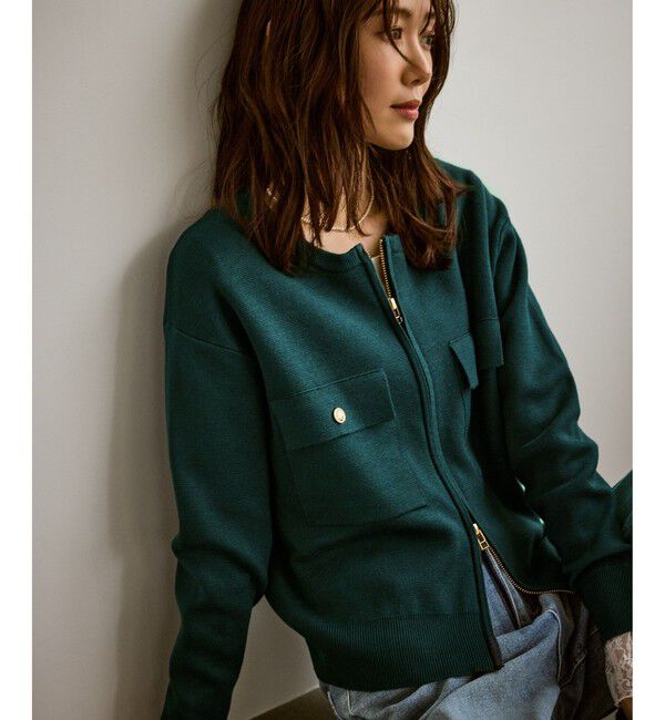 Rope&rsquo;Picnic「【WEB限定】ミラノリブダブルジップニットカーディガン」|カーディガン|