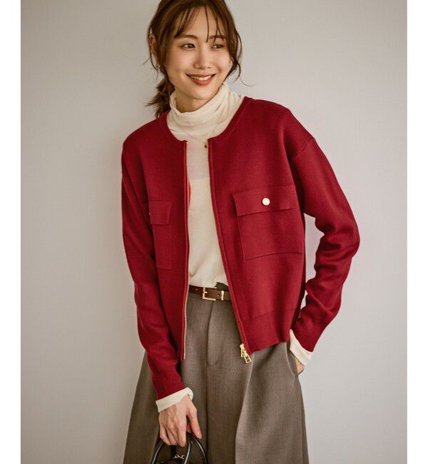 Rope&rsquo;Picnic「【WEB限定】ミラノリブダブルジップニットカーディガン」|カーディガン|