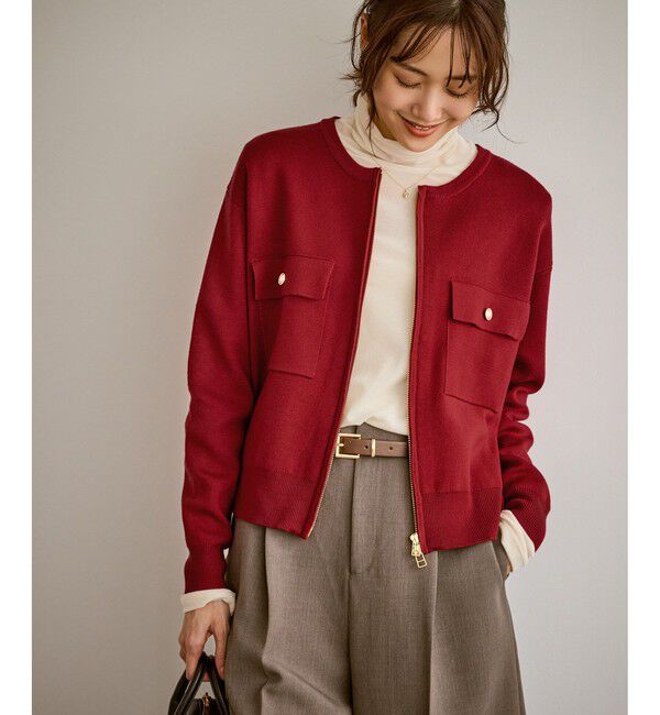 Rope&rsquo;Picnic「【WEB限定】ミラノリブダブルジップニットカーディガン」|カーディガン|