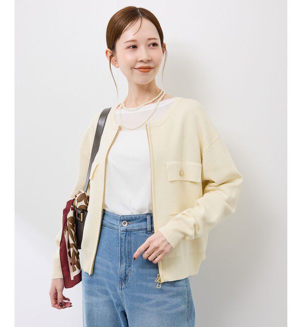 Rope&rsquo;Picnic「【WEB限定】ミラノリブダブルジップニットカーディガン」|カーディガン|