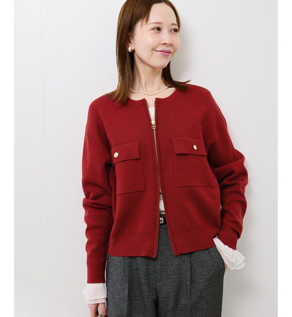 Rope&rsquo;Picnic「【WEB限定】ミラノリブダブルジップニットカーディガン」|カーディガン|