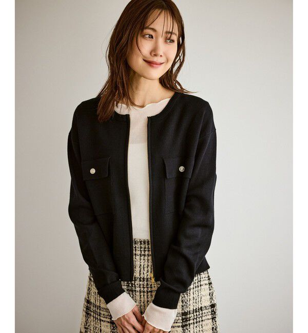 Rope&rsquo;Picnic「【WEB限定】ミラノリブダブルジップニットカーディガン」|カーディガン|