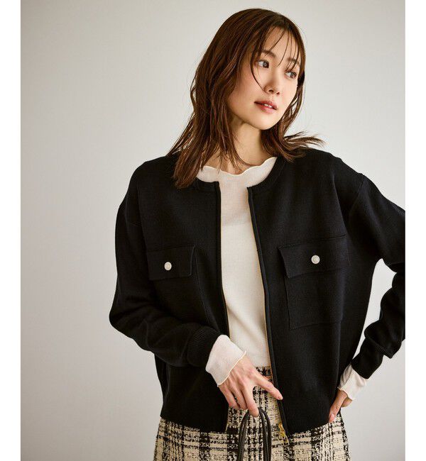 Rope&rsquo;Picnic「【WEB限定】ミラノリブダブルジップニットカーディガン」|カーディガン|