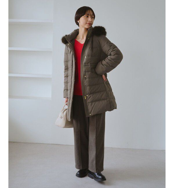 Rope&rsquo;Picnic「【GREEN DOWN/グリーンダウン】ファー付きダウンロングコート/一部WEB限定カラー」|ダウン|