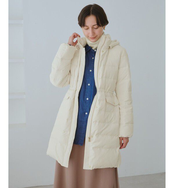 Rope&rsquo;Picnic「【GREEN DOWN/グリーンダウン】ファー付きダウンロングコート/一部WEB限定カラー」|ダウン|オフホワイト(15)