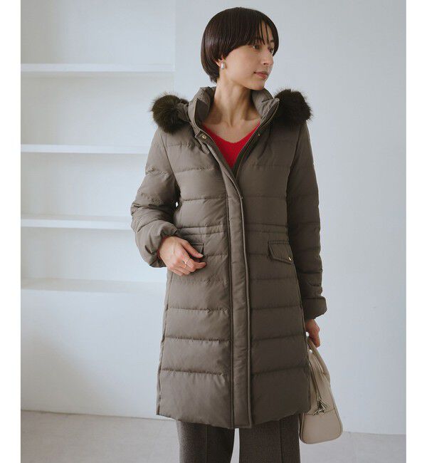 Rope&rsquo;Picnic「【GREEN DOWN/グリーンダウン】ファー付きダウンロングコート/一部WEB限定カラー」|ダウン|