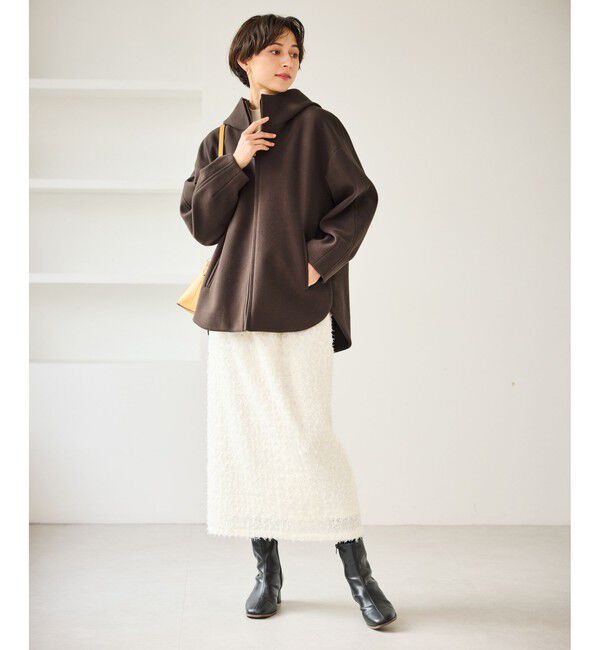 Rope&rsquo;Picnic「【新色追加】ジャージーメルトンシリーズ ジップアップフーデッドコート/無地・チェック/リンクコーデ」|その他|