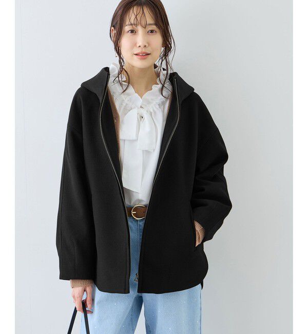 Rope&rsquo;Picnic「【新色追加】ジャージーメルトンシリーズ ジップアップフーデッドコート/無地・チェック/リンクコーデ」|その他|