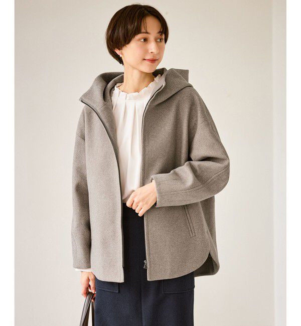 Rope&rsquo;Picnic「【新色追加】ジャージーメルトンシリーズ ジップアップフーデッドコート/無地・チェック/リンクコーデ」|その他|