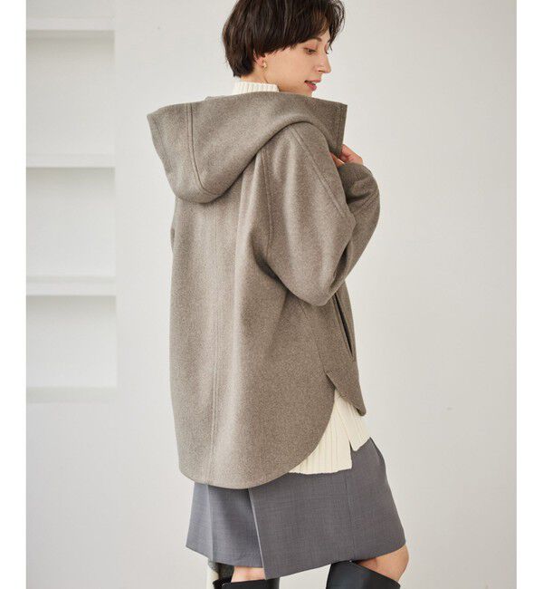 Rope&rsquo;Picnic「【新色追加】ジャージーメルトンシリーズ ジップアップフーデッドコート/無地・チェック/リンクコーデ」|その他|