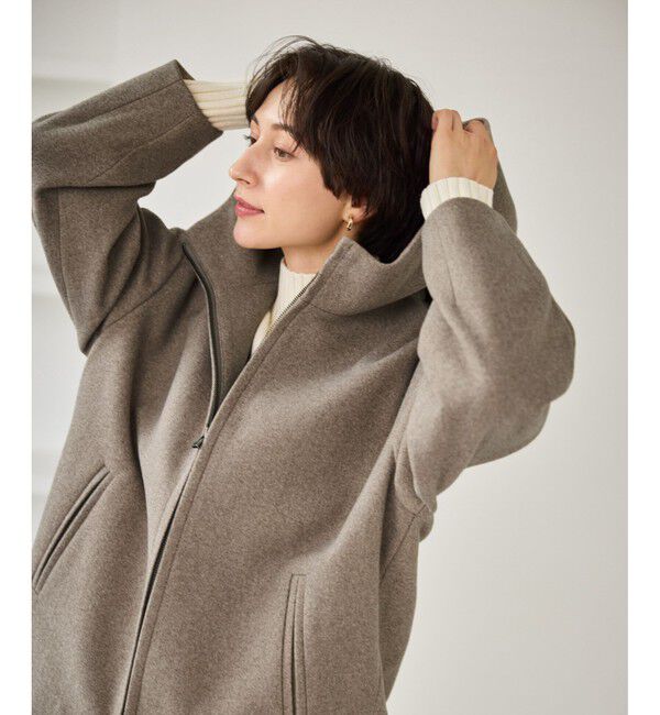 Rope&rsquo;Picnic「【新色追加】ジャージーメルトンシリーズ ジップアップフーデッドコート/無地・チェック/リンクコーデ」|その他|