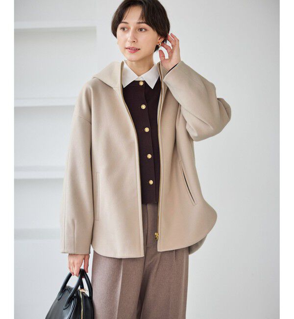 Rope&rsquo;Picnic「【新色追加】ジャージーメルトンシリーズ ジップアップフーデッドコート/無地・チェック/リンクコーデ」|その他|