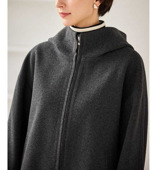 Rope&rsquo;Picnic「【新色追加】ジャージーメルトンシリーズ ジップアップフーデッドコート/無地・チェック/リンクコーデ」|その他|