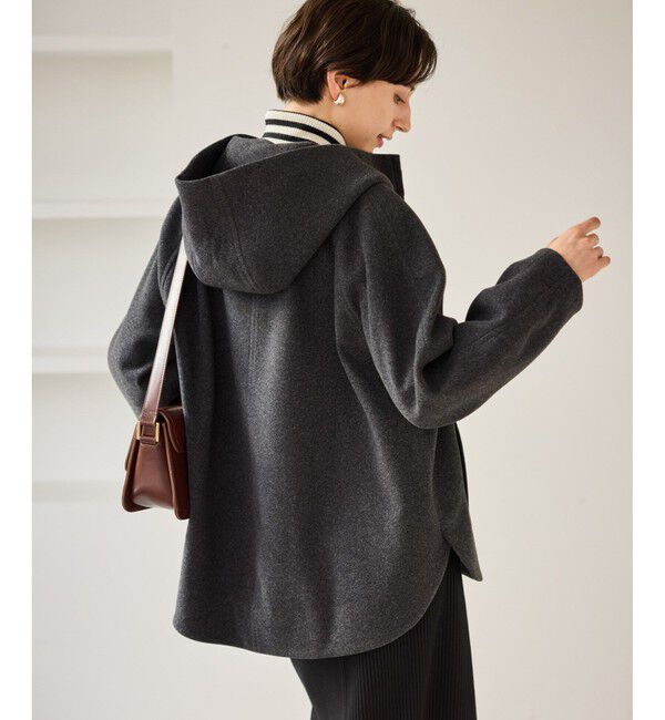 Rope&rsquo;Picnic「【新色追加】ジャージーメルトンシリーズ ジップアップフーデッドコート/無地・チェック/リンクコーデ」|その他|