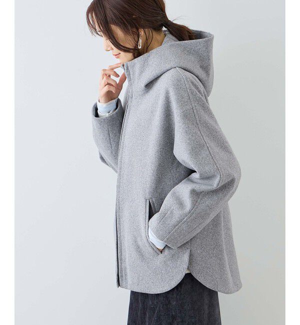 Rope&rsquo;Picnic「【新色追加】ジャージーメルトンシリーズ ジップアップフーデッドコート/無地・チェック/リンクコーデ」|その他|