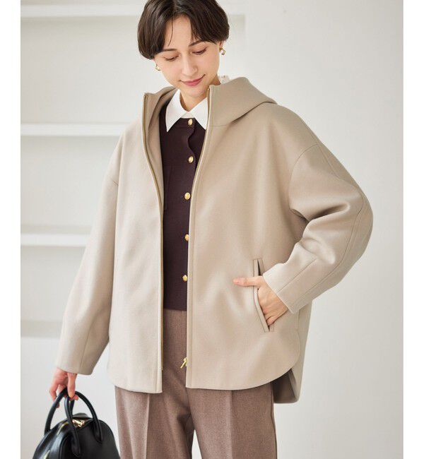 Rope&rsquo;Picnic「【新色追加】ジャージーメルトンシリーズ ジップアップフーデッドコート/無地・チェック/リンクコーデ」|その他|