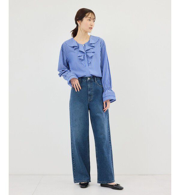 Rope&rsquo;Picnic「ハシゴレース&times;ラッフルフリルブラウス」|シャツ・ブラウス|