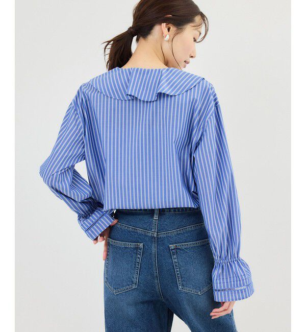 Rope&rsquo;Picnic「ハシゴレース&times;ラッフルフリルブラウス」|シャツ・ブラウス|