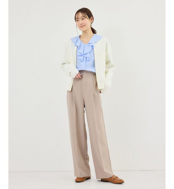 Rope&rsquo;Picnic「ハシゴレース&times;ラッフルフリルブラウス」|シャツ・ブラウス|