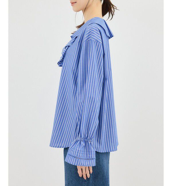 Rope&rsquo;Picnic「ハシゴレース&times;ラッフルフリルブラウス」|シャツ・ブラウス|