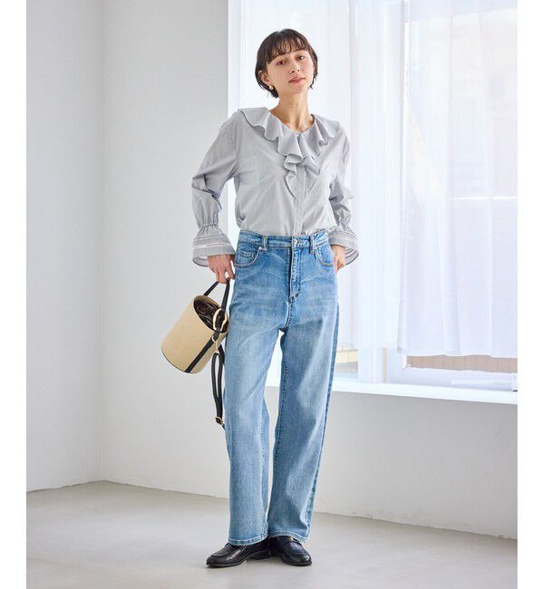 Rope&rsquo;Picnic「ハシゴレース&times;ラッフルフリルブラウス」|シャツ・ブラウス|