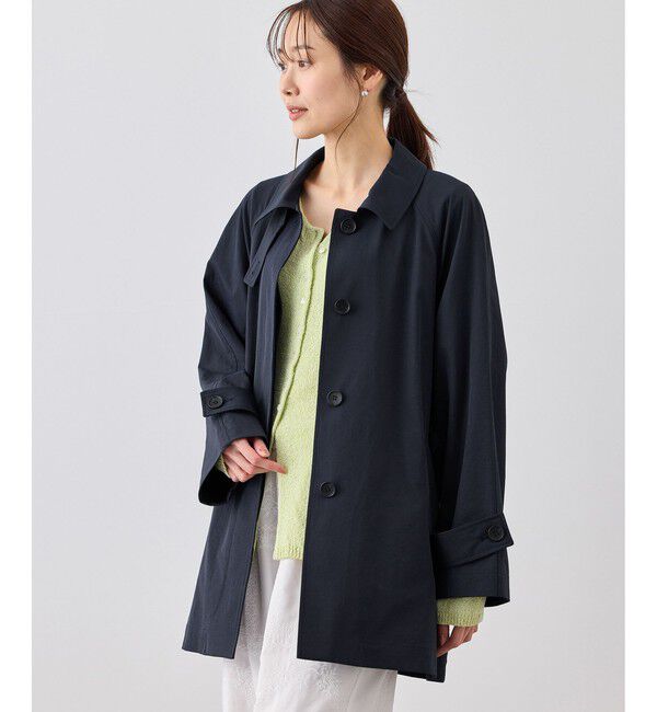 Rope&rsquo;Picnic「ミドル丈ステンカラーコート/撥水・花粉ガード」|ステンカラーコート|