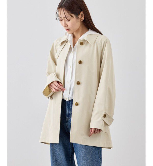 Rope&rsquo;Picnic「ミドル丈ステンカラーコート/撥水・花粉ガード」|ステンカラーコート|