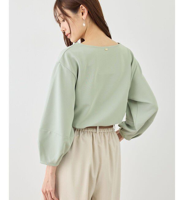 Rope&rsquo;Picnic「ランタンスリーブリップルカットトップス」|Tシャツ・カットソー|