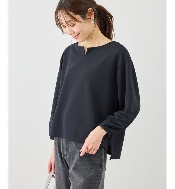 Rope&rsquo;Picnic「ランタンスリーブリップルカットトップス」|Tシャツ・カットソー|