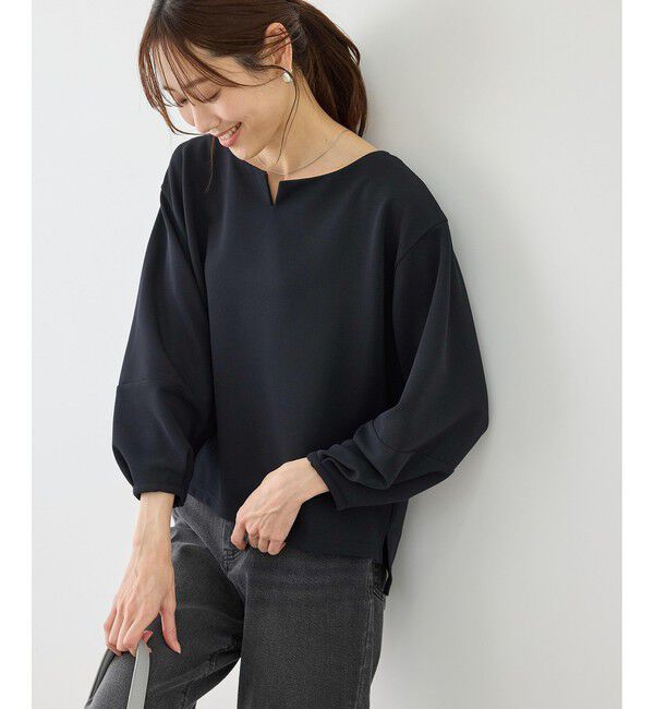 Rope&rsquo;Picnic「ランタンスリーブリップルカットトップス」|Tシャツ・カットソー|