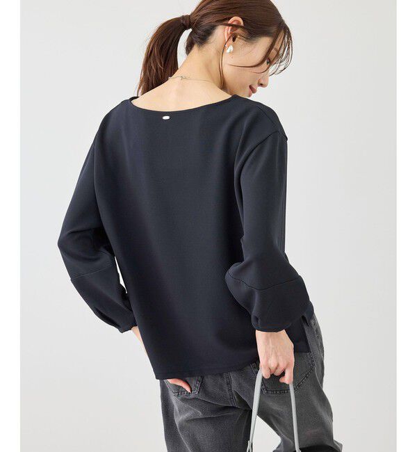 Rope&rsquo;Picnic「ランタンスリーブリップルカットトップス」|Tシャツ・カットソー|