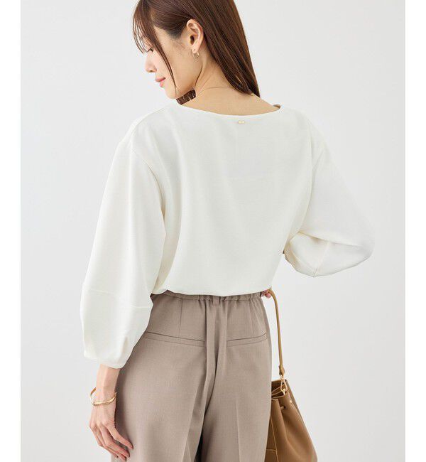 Rope&rsquo;Picnic「ランタンスリーブリップルカットトップス」|Tシャツ・カットソー|