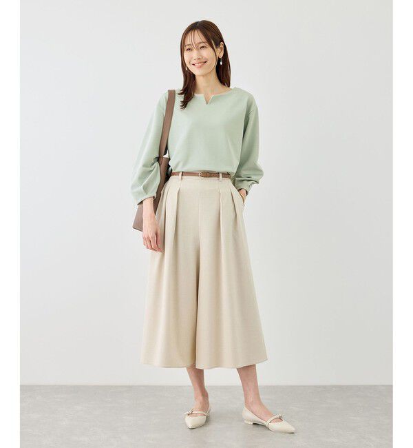 Rope&rsquo;Picnic「ランタンスリーブリップルカットトップス」|Tシャツ・カットソー|