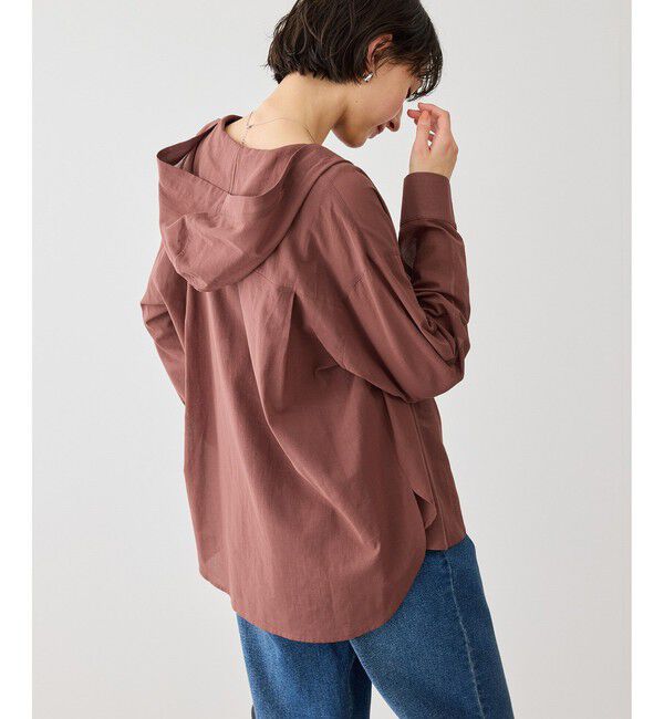 Rope&rsquo;Picnic「お着軽シャツシリーズ コットンボイルフーディーシャツ/接触冷感・通気性」|シャツ・ブラウス|