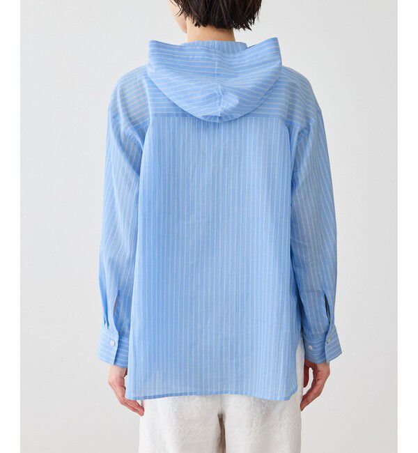 Rope&rsquo;Picnic「お着軽シャツシリーズ コットンボイルフーディーシャツ/接触冷感・通気性」|シャツ・ブラウス|