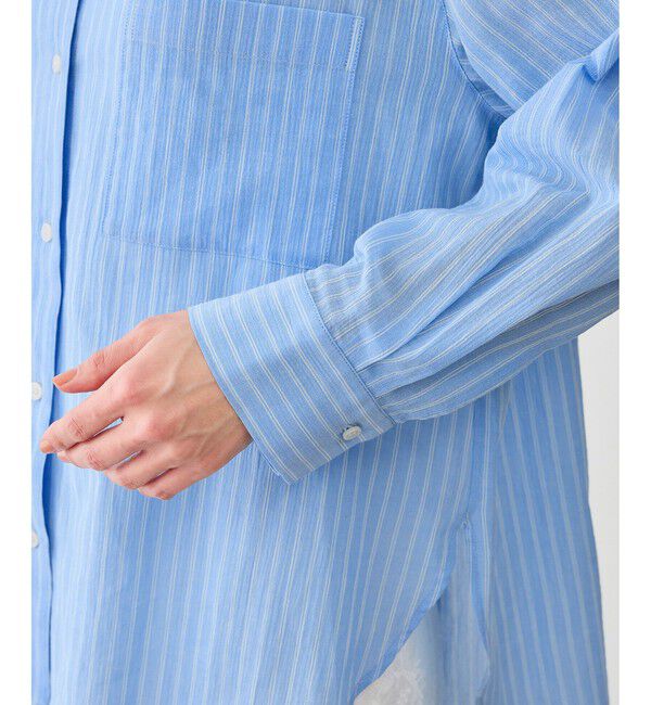 Rope&rsquo;Picnic「お着軽シャツシリーズ コットンボイルフーディーシャツ/接触冷感・通気性」|シャツ・ブラウス|