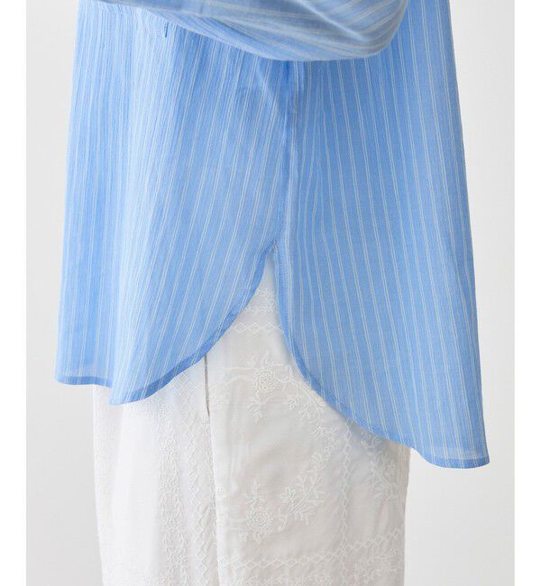 Rope&rsquo;Picnic「お着軽シャツシリーズ コットンボイルフーディーシャツ/接触冷感・通気性」|シャツ・ブラウス|