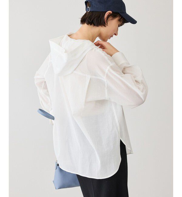 Rope&rsquo;Picnic「お着軽シャツシリーズ コットンボイルフーディーシャツ/接触冷感・通気性」|シャツ・ブラウス|