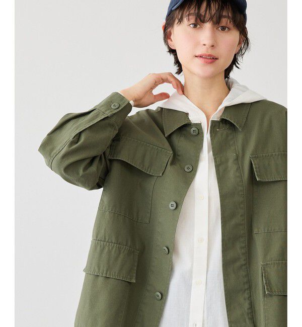 Rope&rsquo;Picnic「お着軽シャツシリーズ コットンボイルフーディーシャツ/接触冷感・通気性」|シャツ・ブラウス|
