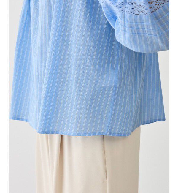 Rope&rsquo;Picnic「お着軽シャツシリーズ コットンボイルレース使いオフショルブラウス/接触冷感・通気性」|シャツ・ブラウス|